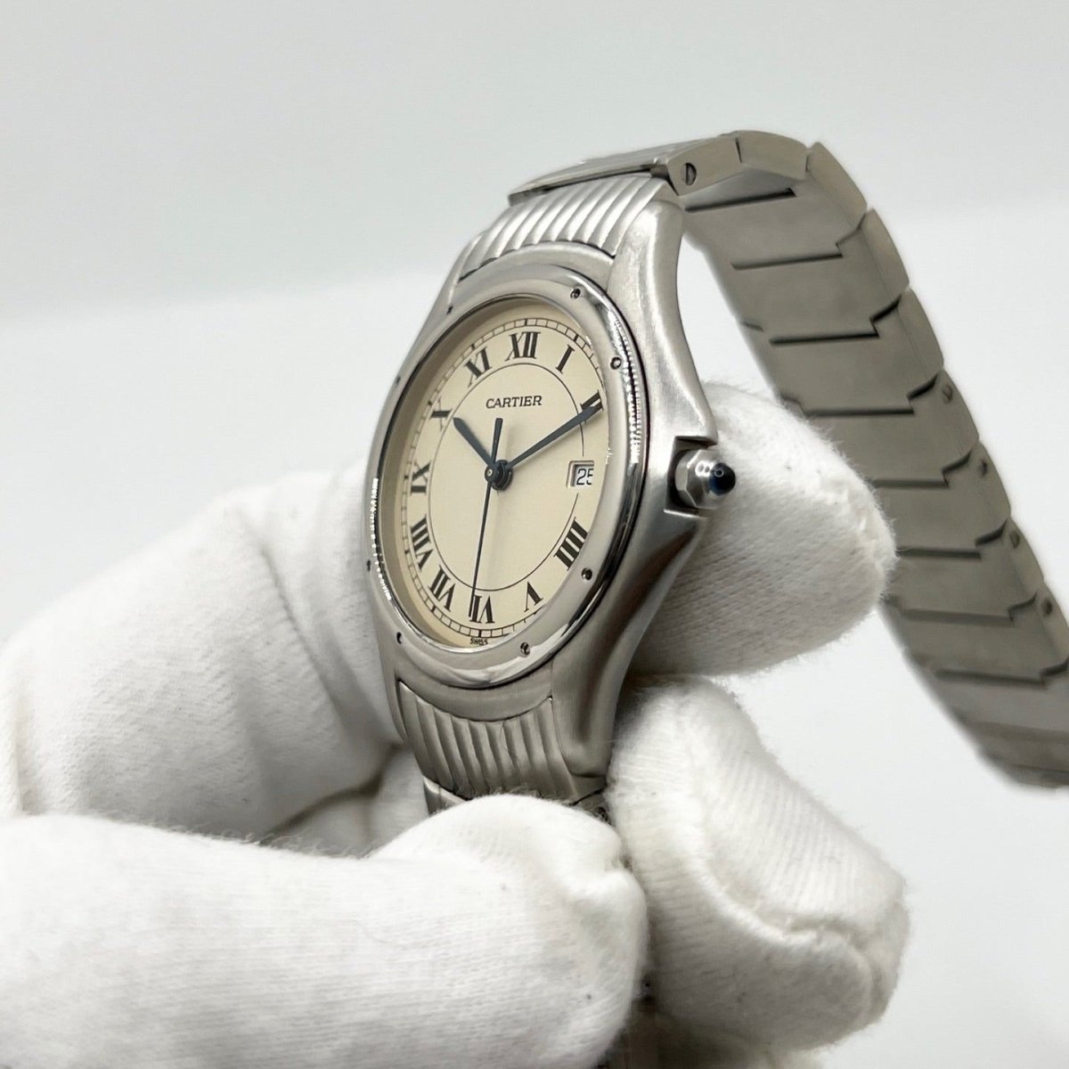 Montre CARTIER "Cougar" GM en acier - Castafiore