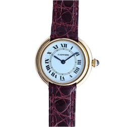 Montre CARTIER "Ellipse" en or jaune et cuir - Castafiore
