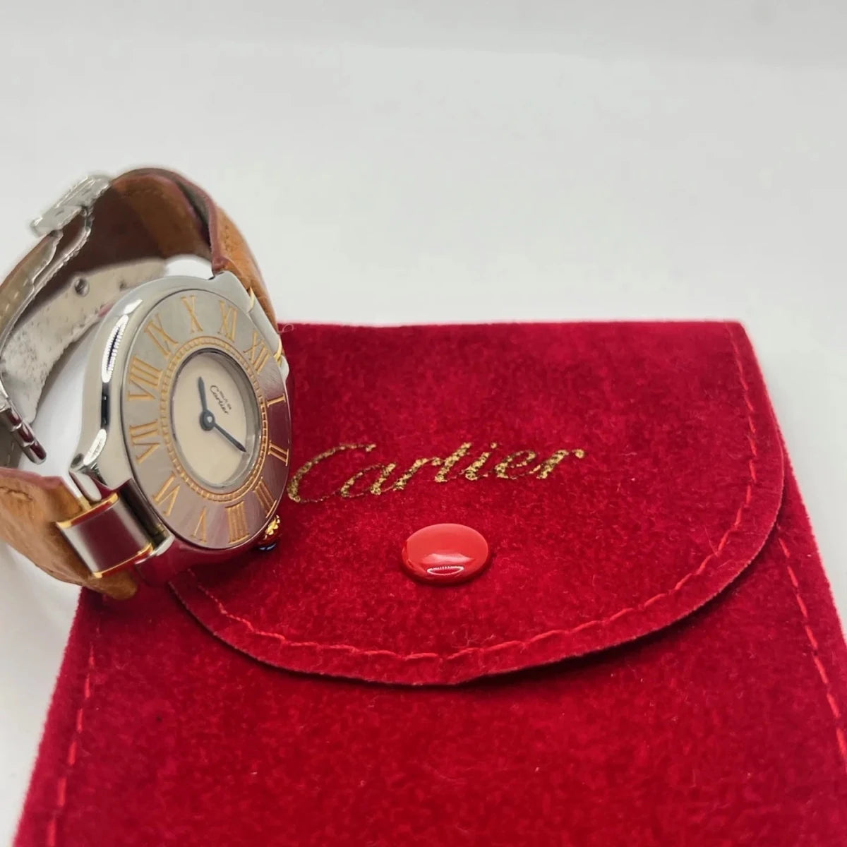 Montre CARTIER "Must 21" en acier inoxydable et cuir - Castafiore