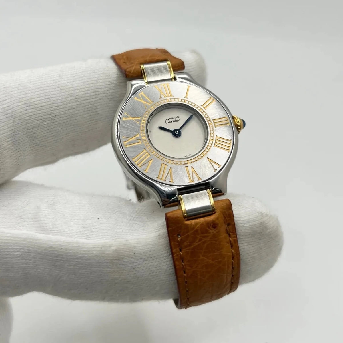 Montre CARTIER "Must 21" en acier inoxydable et cuir - Castafiore