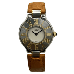 Montre CARTIER "Must 21" en acier inoxydable et cuir - Castafiore