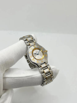 Montre CARTIER "Must 21" plaqué or et acier inoxydable - Castafiore