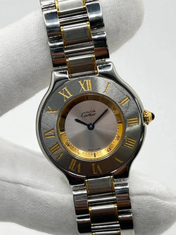 Montre CARTIER "Must 21" plaqué or et acier inoxydable - Castafiore