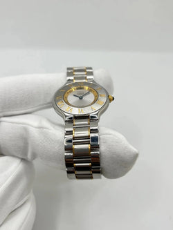 Montre CARTIER "Must 21" plaqué or et acier inoxydable - Castafiore