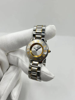 Montre CARTIER "Must 21" plaqué or et acier inoxydable - Castafiore