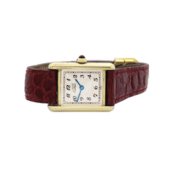 Montre CARTIER Must de Cartier en argent et cuir - Castafiore