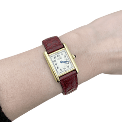 Montre CARTIER Must de Cartier en argent et cuir - Castafiore