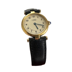 Montre CARTIER « Must ronde » en vermeil et cuir