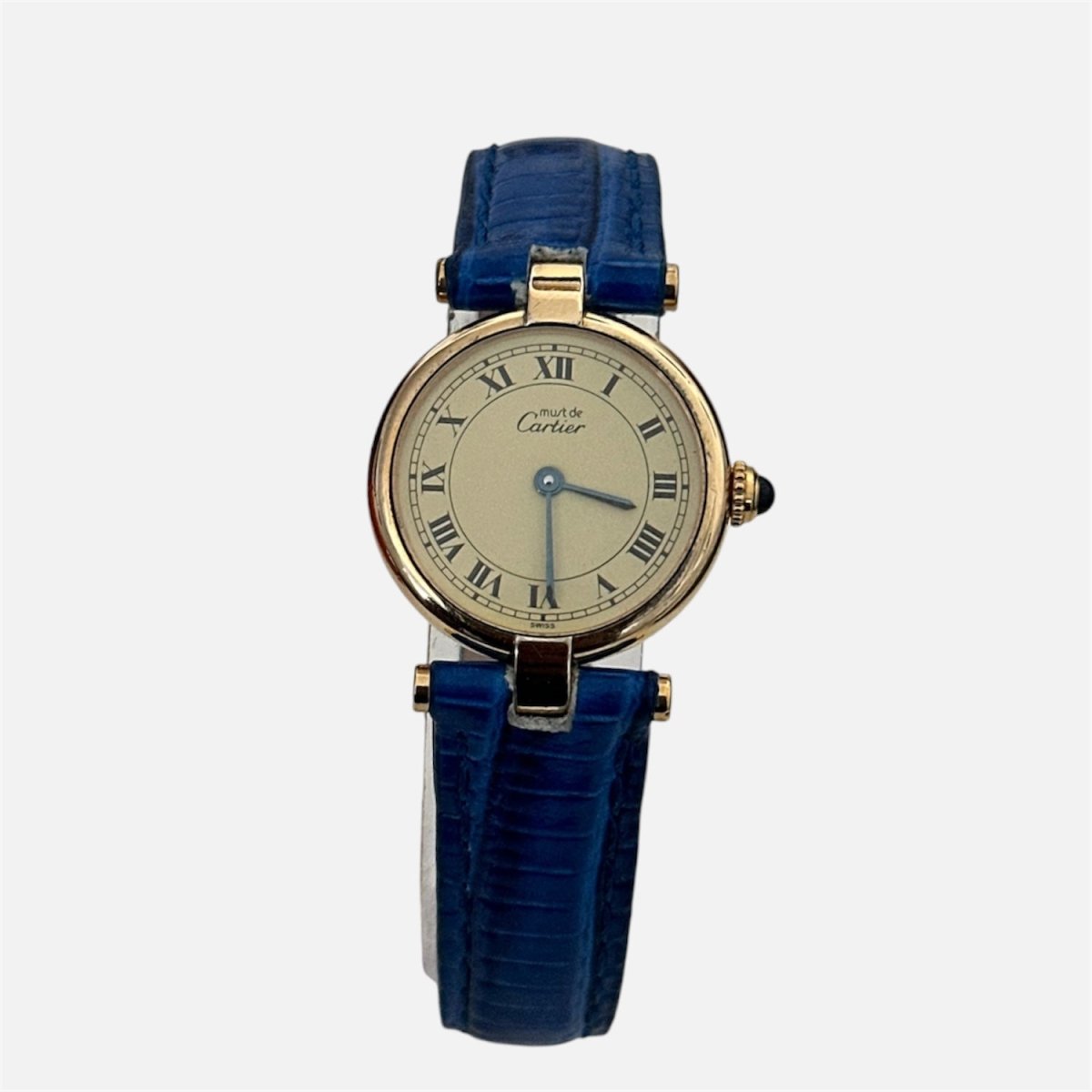 Montre CARTIER "Must Ronde" en vermeil et cuir - Castafiore