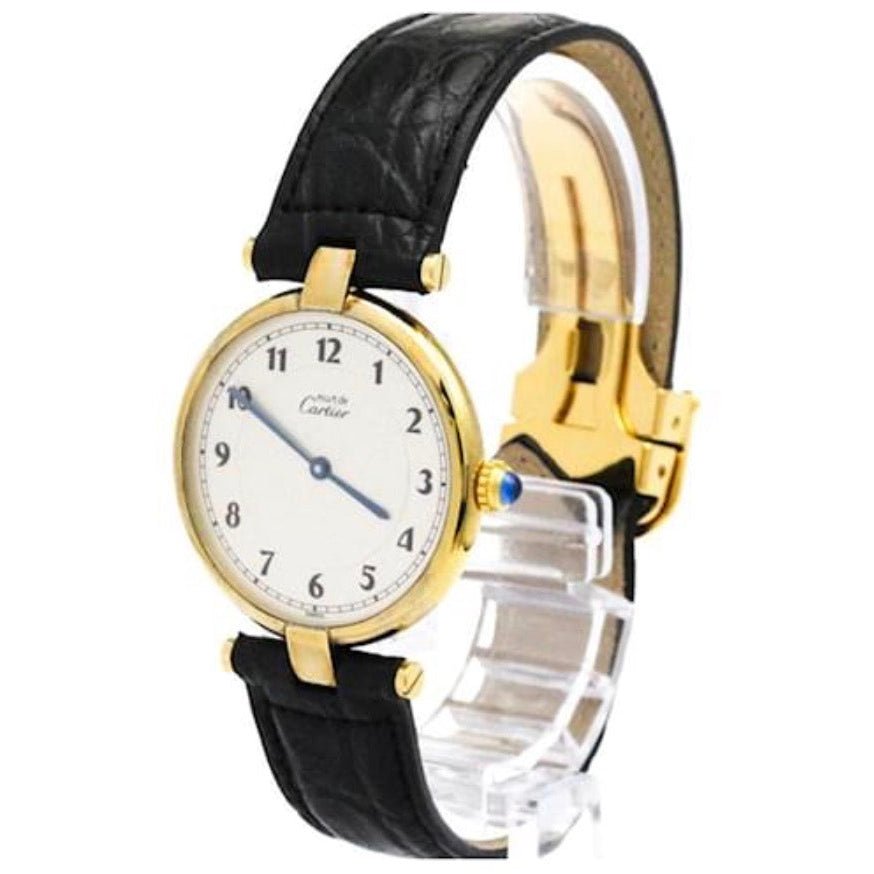 Montre CARTIER « Must ronde » en vermeil et cuir - Castafiore