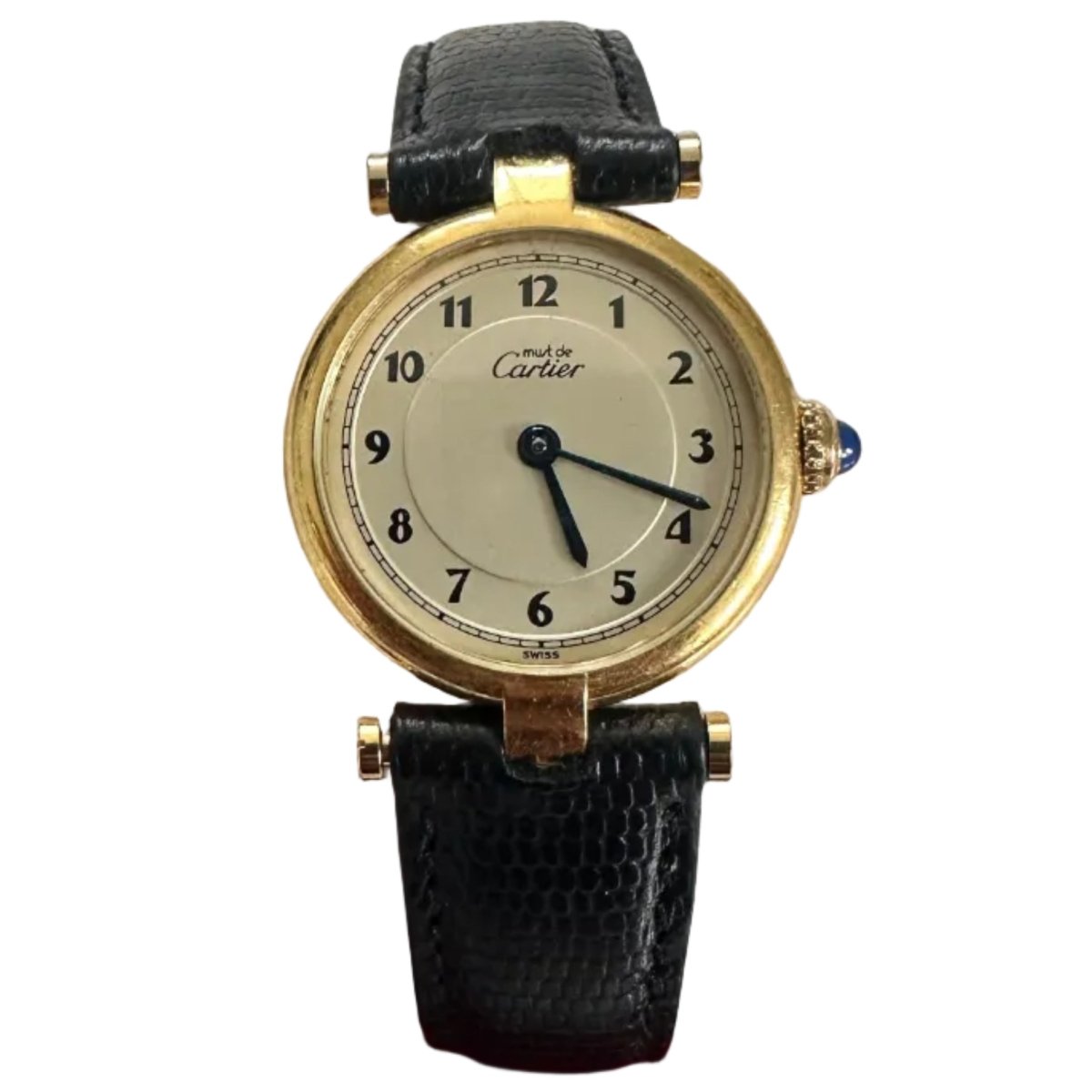 Montre CARTIER « Must ronde » en vermeil et cuir