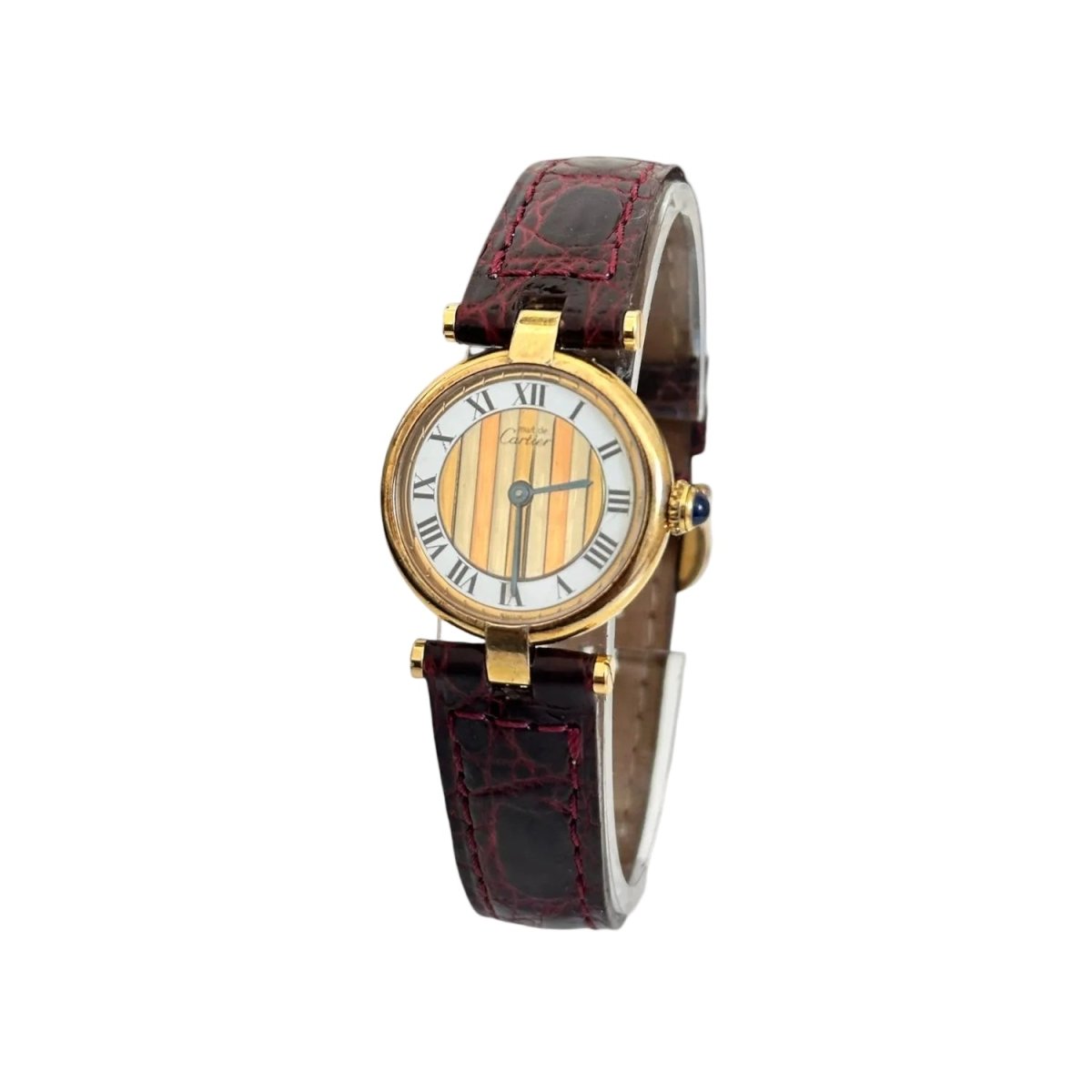 Montre CARTIER "Must Vendôme" en vermeil et cuir - Castafiore