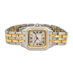 Montre CARTIER "Panthère" en or jaune, acier et quartz - Castafiore