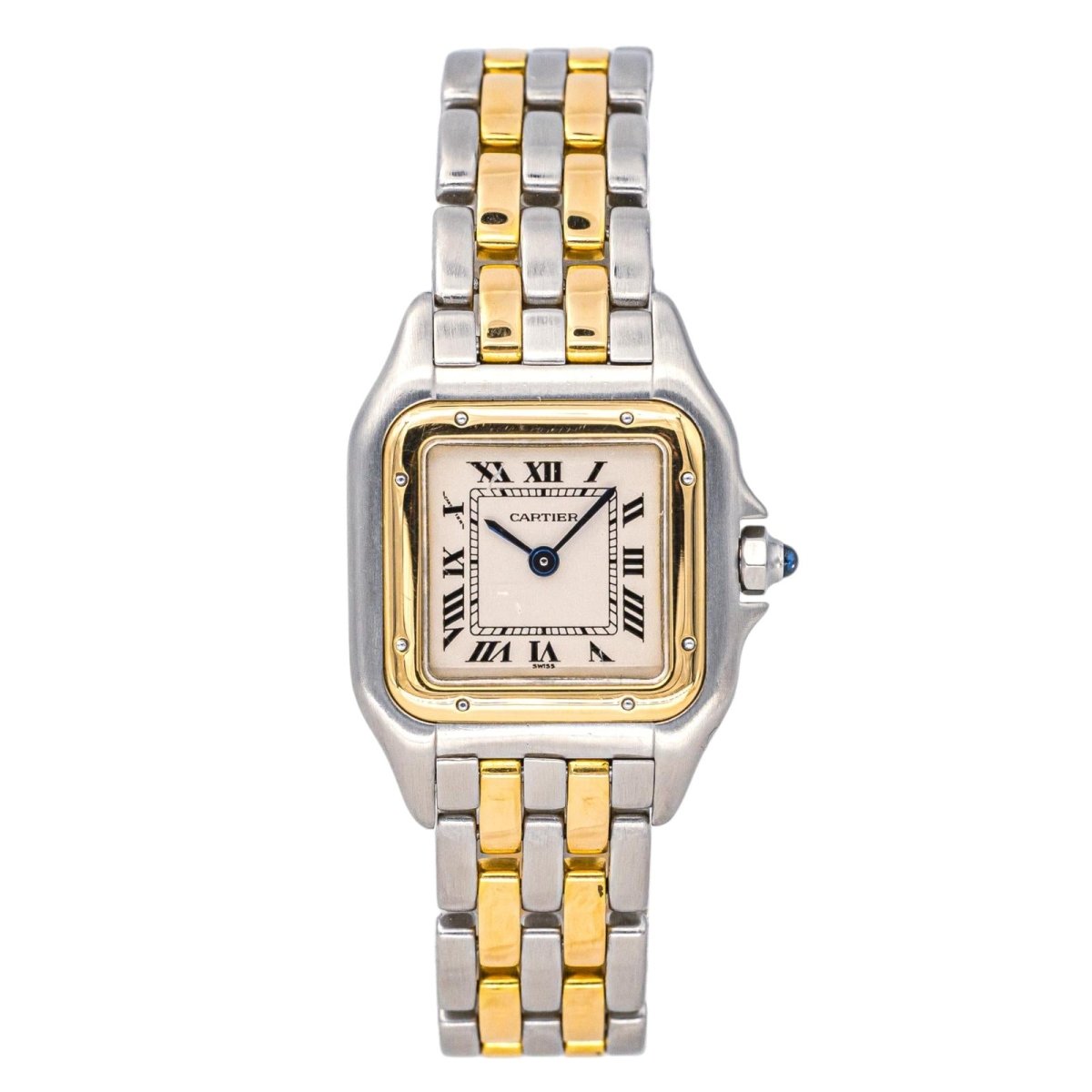 Montre CARTIER "Panthère" en or jaune, acier et quartz - Castafiore