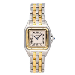 Montre CARTIER "Panthère" en or jaune, acier et quartz - Castafiore