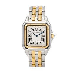Montre CARTIER "Panthère" en or jaune, acier et quartz - Castafiore