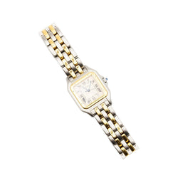 Montre CARTIER "Panthère" en or jaune, acier et quartz - Castafiore