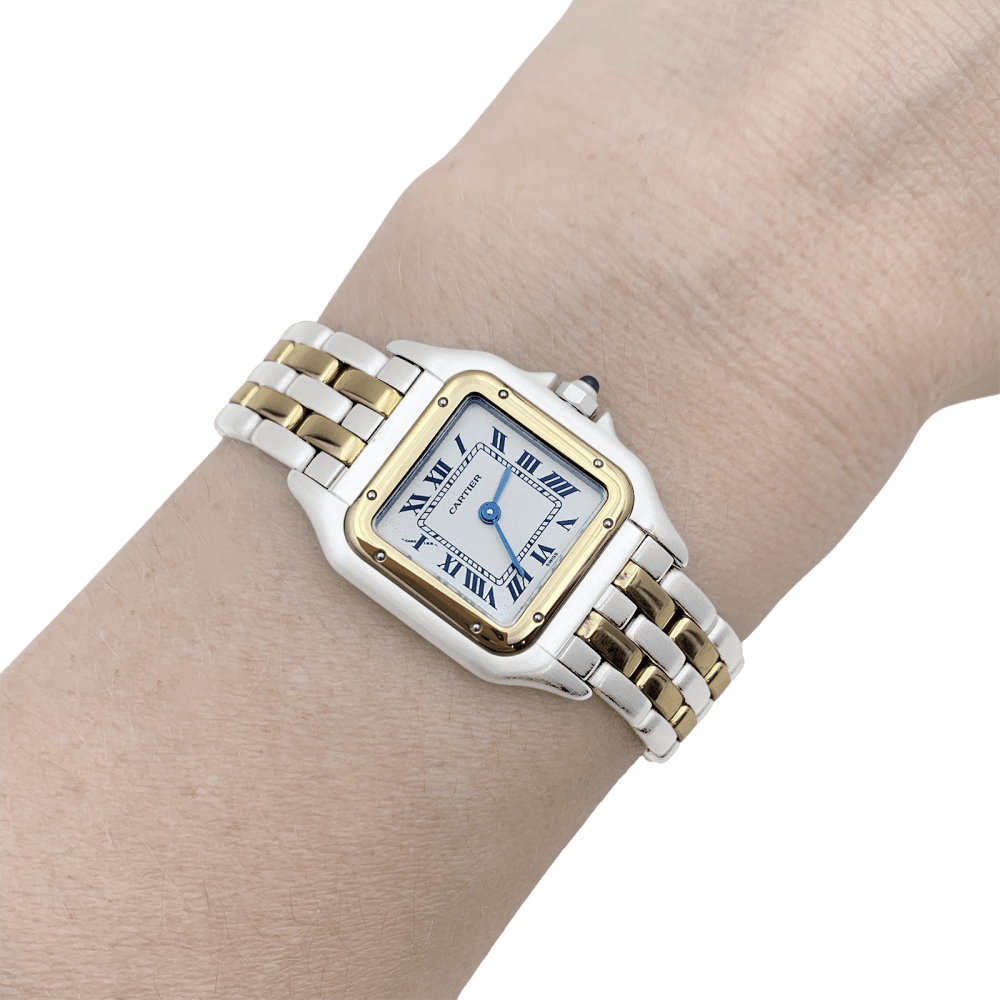 Montre CARTIER "Panthère" en or jaune et acier - Castafiore