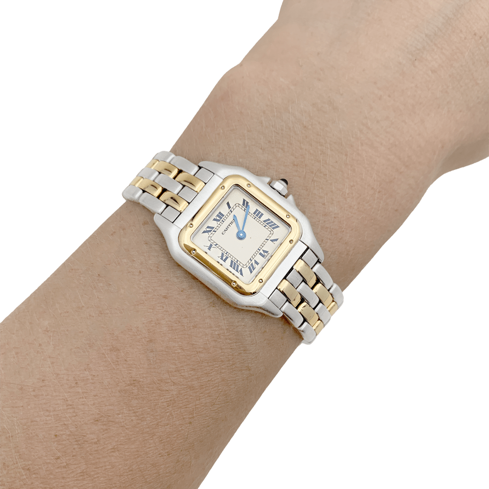 Montre CARTIER "Panthère" en or jaune et acier - Castafiore
