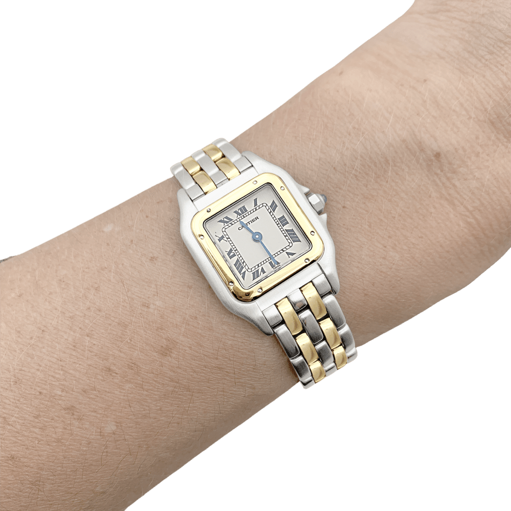 Montre CARTIER "Panthère" en or jaune et acier - Castafiore
