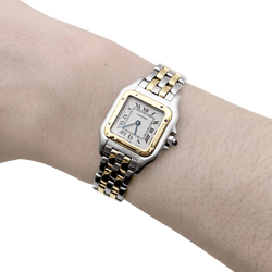 Montre CARTIER "Panthère" en or jaune et acier - Castafiore