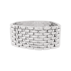 Montre CARTIER "Panthère ruban" en acier et nacre - Castafiore