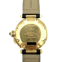 Montre CARTIER "Pasha" en or jaune et cuir - Castafiore