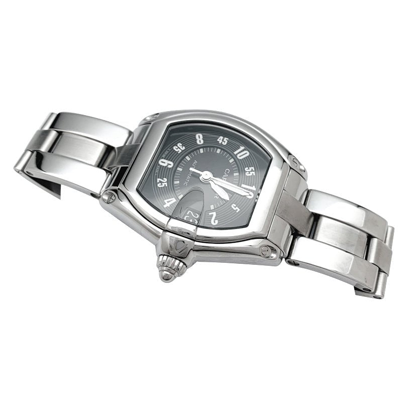 Montre Cartier Roadster en acier. - Castafiore