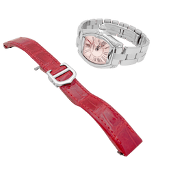 Montre CARTIER "Roadster" en acier et cuir - Castafiore