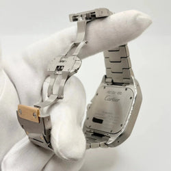 Montre CARTIER "Santos 100" en or jaune et acier inoxydable - Castafiore