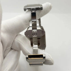 Montre CARTIER "Santos 100" en or jaune et acier inoxydable - Castafiore