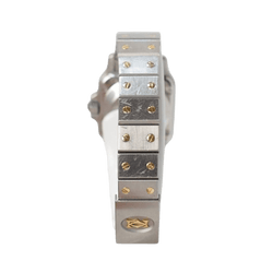 Montre CARTIER "Santos" en or jaune, acier et saphir - Castafiore