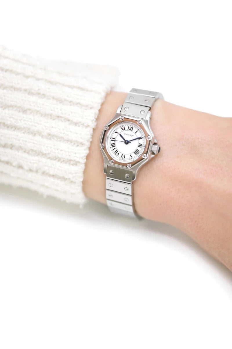 Montre CARTIER "Santos Octogonale" en acier - Castafiore