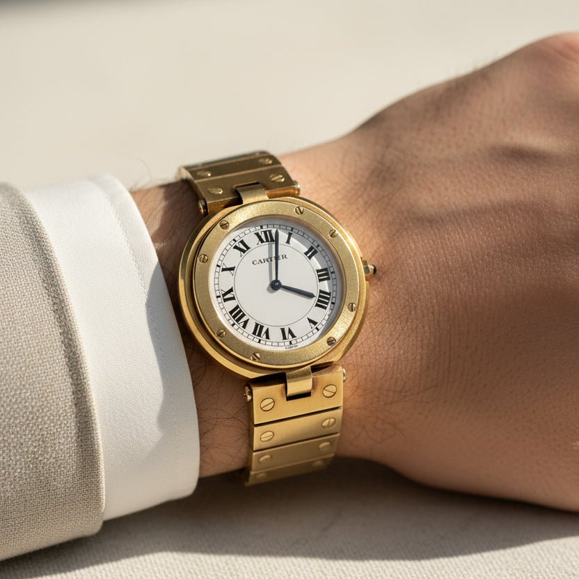Montre CARTIER "Santos Vendôme" en or jaune - Castafiore