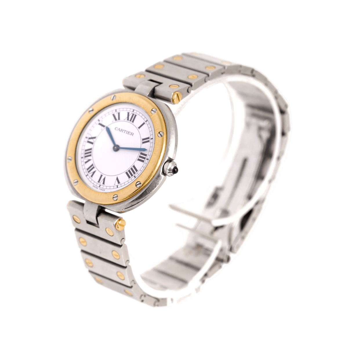Montre CARTIER "Santos Vendôme" GM en or jaune et acier - Castafiore