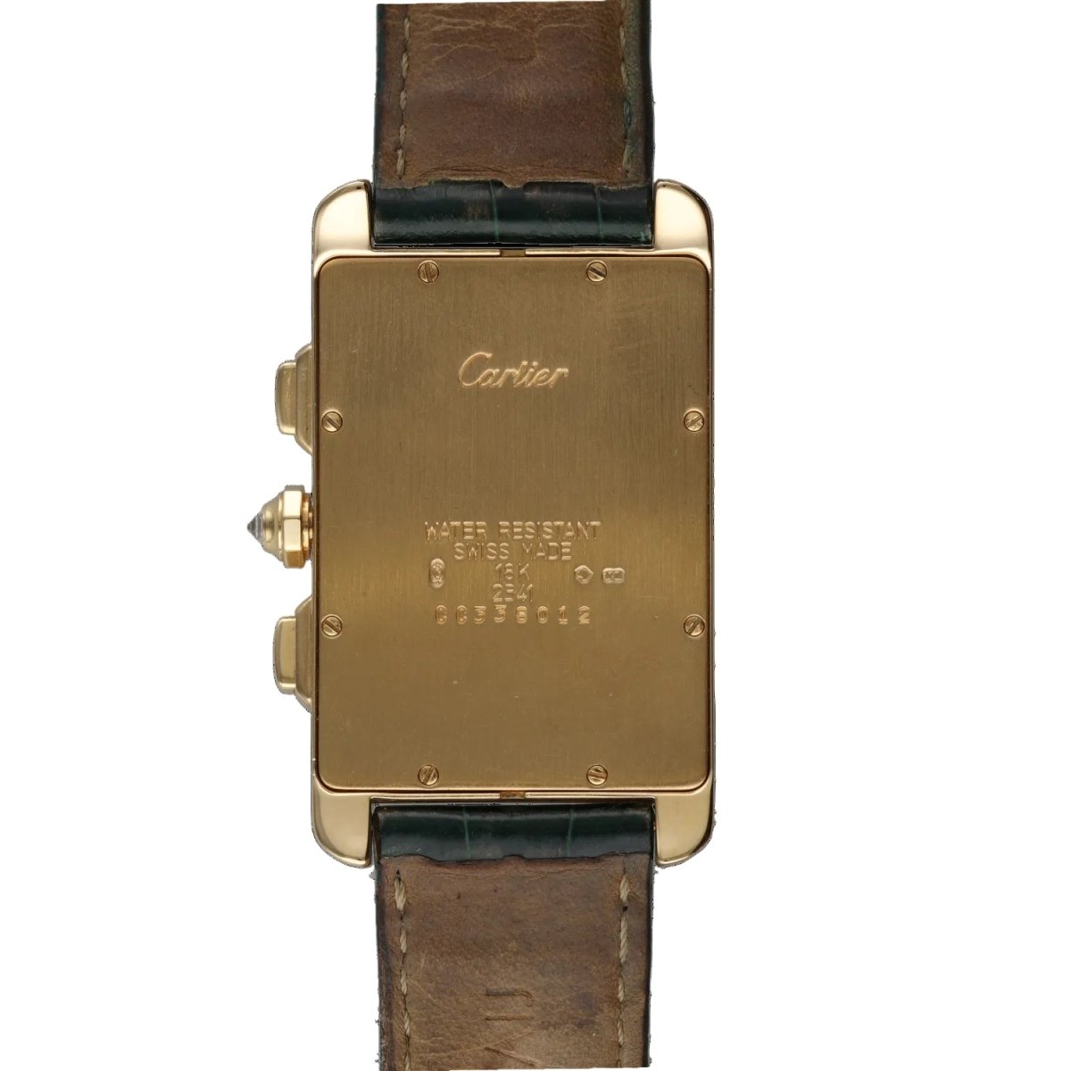 Montre CARTIER "Tank Américaine" GM en or jaune et diamants - Castafiore