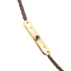 Montre CARTIER "Tank" en or jaune et cuir - Castafiore