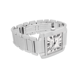 Montre CARTIER "Tank Française" en acier et argent - Castafiore