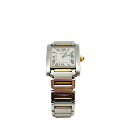 Montre CARTIER Tank française en or jaune et acier
