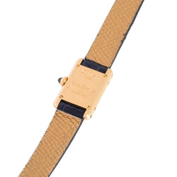 Montre CARTIER "Tank Louis Cartier Mini" en or jaune, acier et cuir - Castafiore