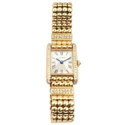 Montre CARTIER "Tank Louis Cartier Mini" en or jaune et diamants - Castafiore