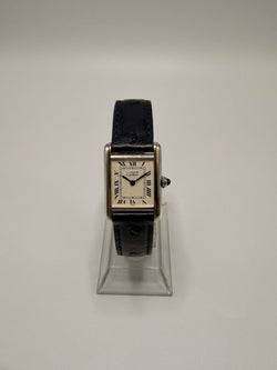 Montre CARTIER "Tank Must de Tank" en argent et cuir - Castafiore