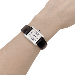 Montre CARTIER "Tank Must" en argent, acier et cuir. - Castafiore
