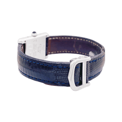 Montre CARTIER "Tank Must" en argent, acier et cuir. - Castafiore