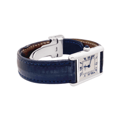 Montre CARTIER "Tank Must" en argent, acier et cuir. - Castafiore