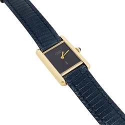 Montre CARTIER "Tank Must" en argent plaqué or - Castafiore