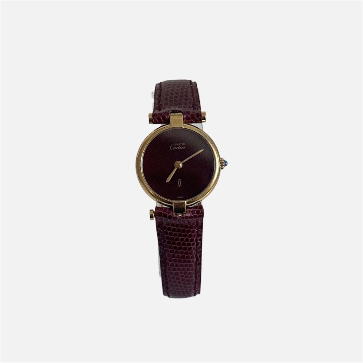 Montre CARTIER "Vendôme" en vermeil et cuir - Castafiore