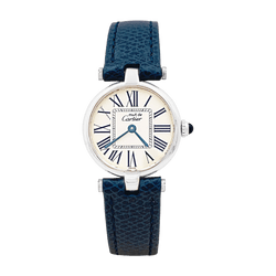 Montre CARTIER "Vendôme Must" en argent, acier et cuir - Castafiore