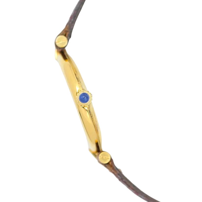 Montre CARTIER "Vendôme Must Trinity" en or blanc, or jaune, or rose et cuir - Castafiore