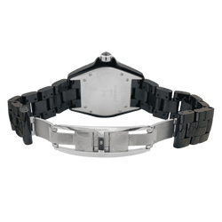 Montre Chanel, "J12", céramique noire, acier. - Castafiore